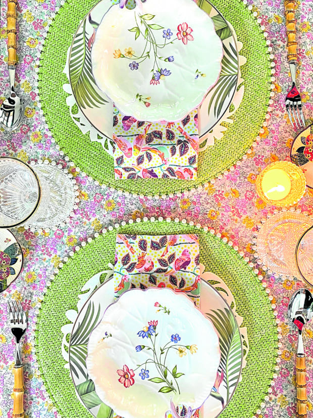 Finding solace in loud, colorful tablescapes