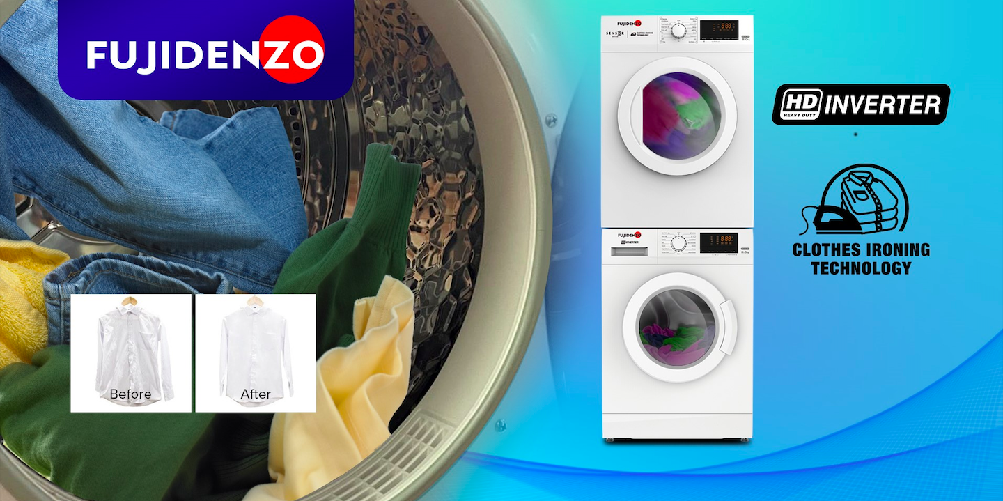 This new Fujidenzo Front Load Washer and Dryer is your dream laundry pair