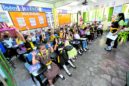 First graders in a Quezon City school on their first day of face-to-face classes —GRIG C. MONTEGRANDE