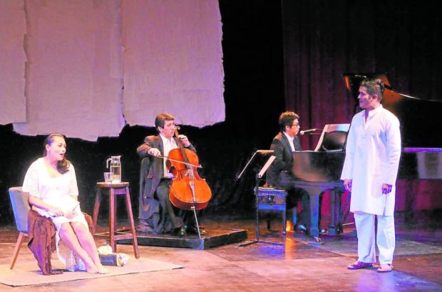Banaue Miclat-Janssen (extreme left) in the performance of “Ginugunita Kita”