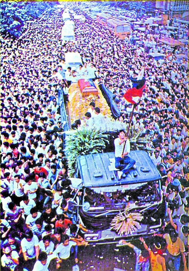 Crowds at the 1983 Aquino funeral march were estimated at two million.
