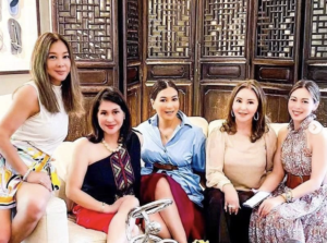 Korina Sanchez with friends Small Laude, Tina Maristela Ocampo, Mons Romulo, and Ana Lorenzana de Ocampo. Image from Instagram / @korina
