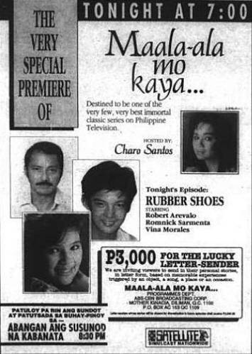 Promo  material  for the launch of “Maalaala Mo Kaya”  in 1991