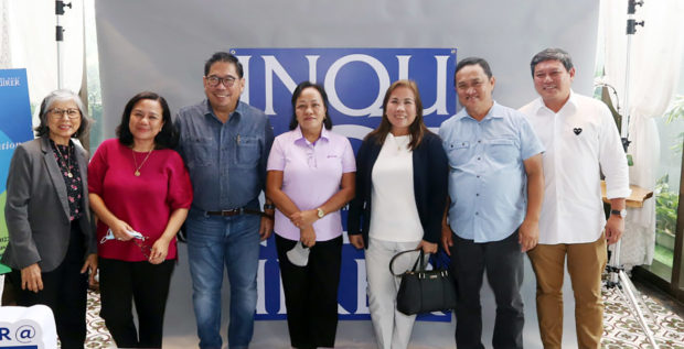 Aggie Pinili, Aileen Garcia; Harold Ledda, General Manager, X-1R Middle East, Africa & Philippine Operations, X-1R Global Ltd. Inc.; Marilyn Campos, Admin Manager of J Ten Sports Inc.; Margie Bajandandong, Sales Manager of Tee One; Jong Arcano; and Brixton Aw, President, Creatives Sparx Inc.