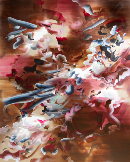 Grace Wright, “Elemental Freedom” 2022, Acrylic on linen, Yavuz Gallery. 