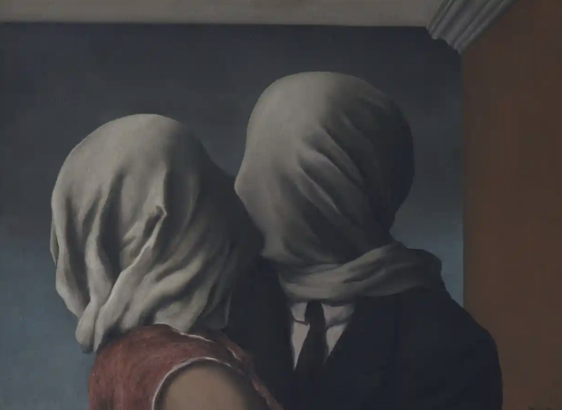 René Magritte’s The Lovers (1928) is an impactful portrayal of love that transcends across time, where passion and isolation could be blurred in reality | René Magritte, 1928 / DACS London