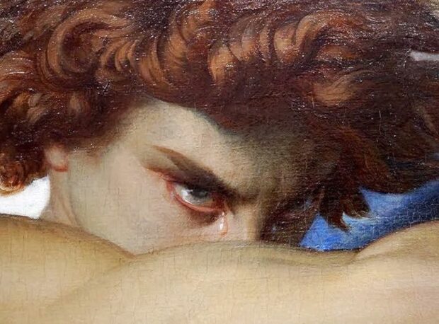 The eyes, chico, they never lie. Lucifer depicted in his fall from grace in the War in Heaven; a powerful piece of art that can be strewn subjectively: how prideful love and power can be in the face of its destruction | Alexandre Cabanel, 1847 / Musée Fabre