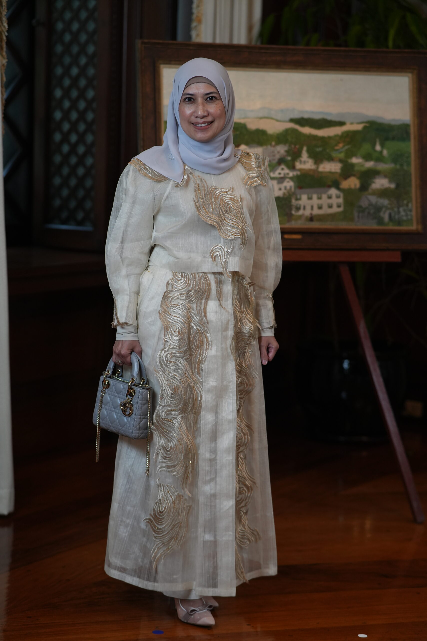 Brunei H.E. Megawati Dato Paduka Haji Manan dressed by Lulu Tan-Gan