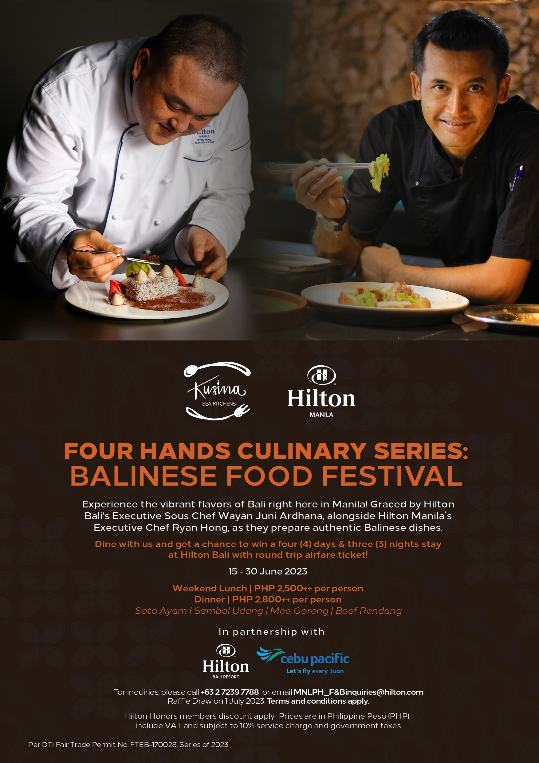 Experience authentic Balinese Cuisine at Hilton Manila's Four Hands ...