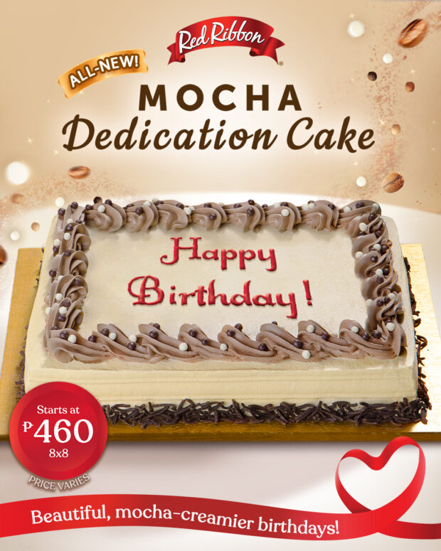 Red Ribbon Father's Day Mocha Cake