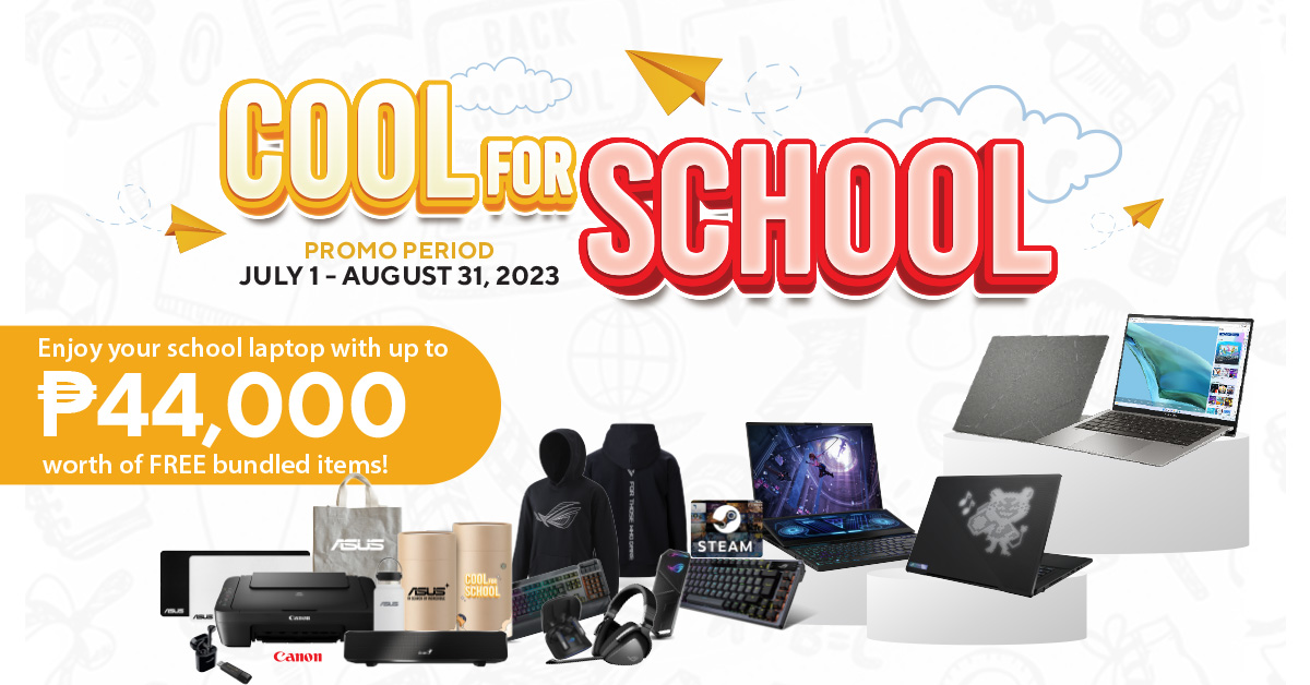 Prepare for an amazing academic year with the ASUS and ROG Cool for School 2023 Promo