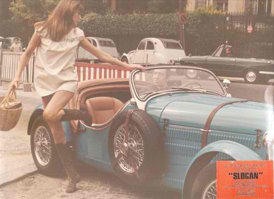 Jane Birkin and Serge Gainsbourg in Promotional Postcard for Film Slogan (1969)