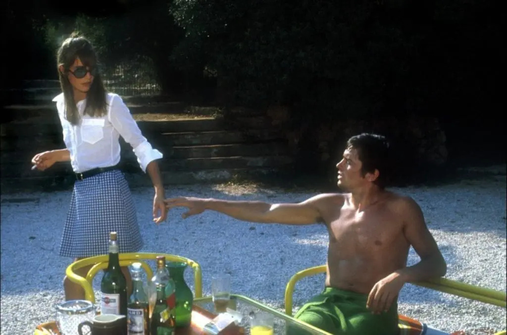 Jane Birkin with Alain Delon in La Piscine