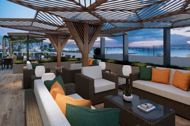 Artist’s perspective of Quantum Residences’ Sky Lounge