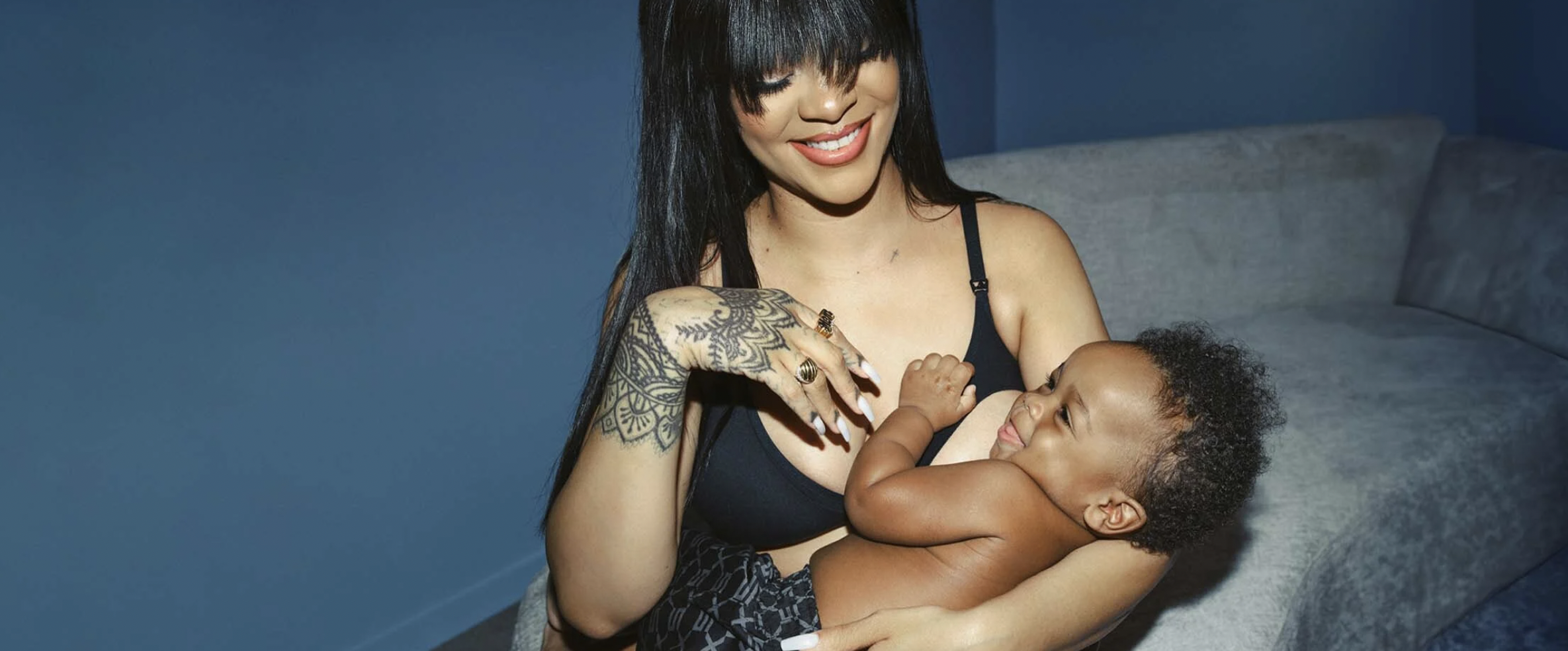 Rihanna with son RZA
