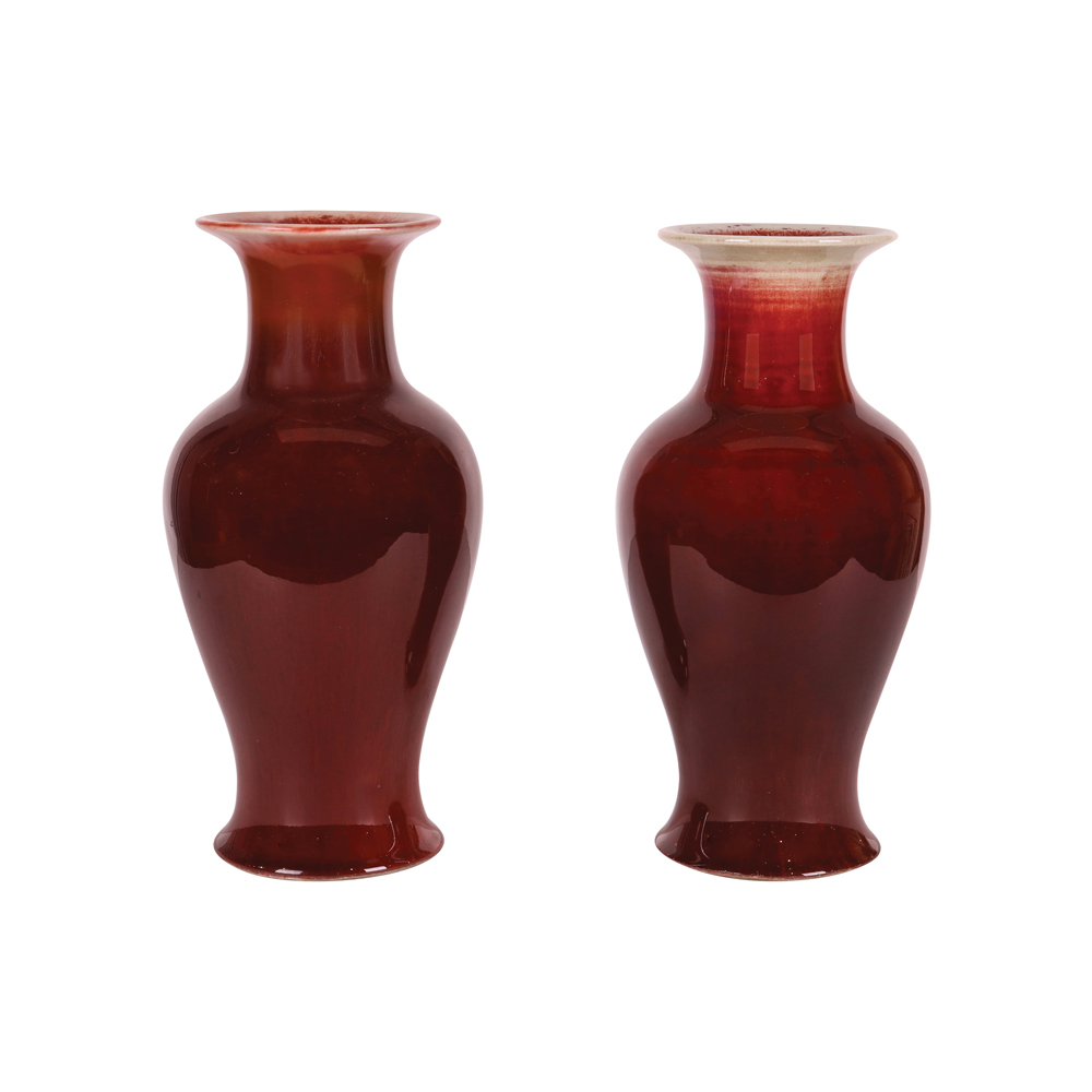 Blood red vases
