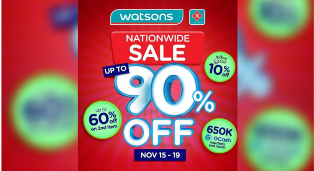 Go all-out at the Watsons Nationwide Sale