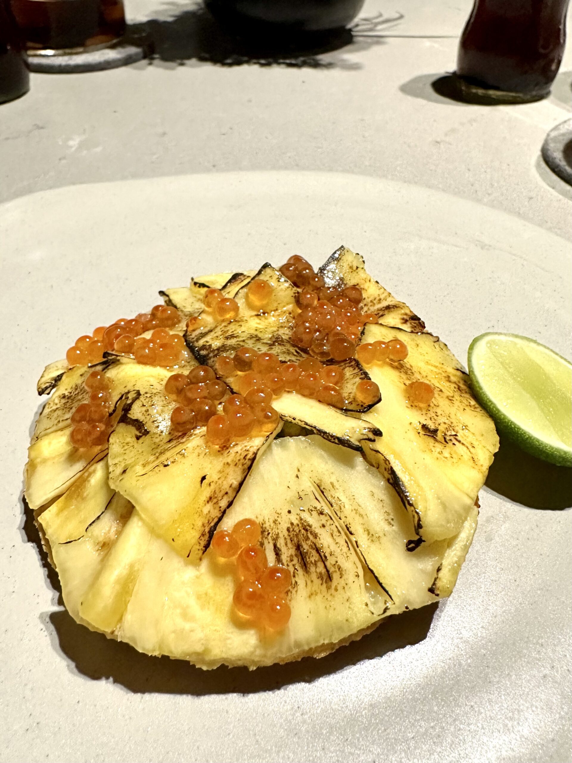 Pujol’s Shepherd’s Mussels Toast with Roasted Pineapple