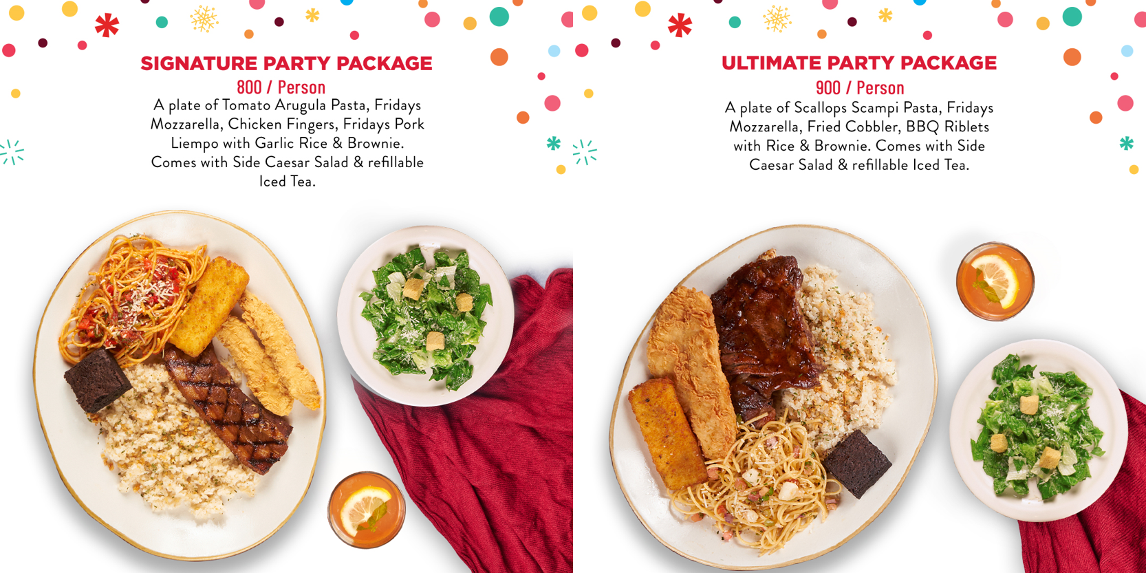 TGIFridays party package
