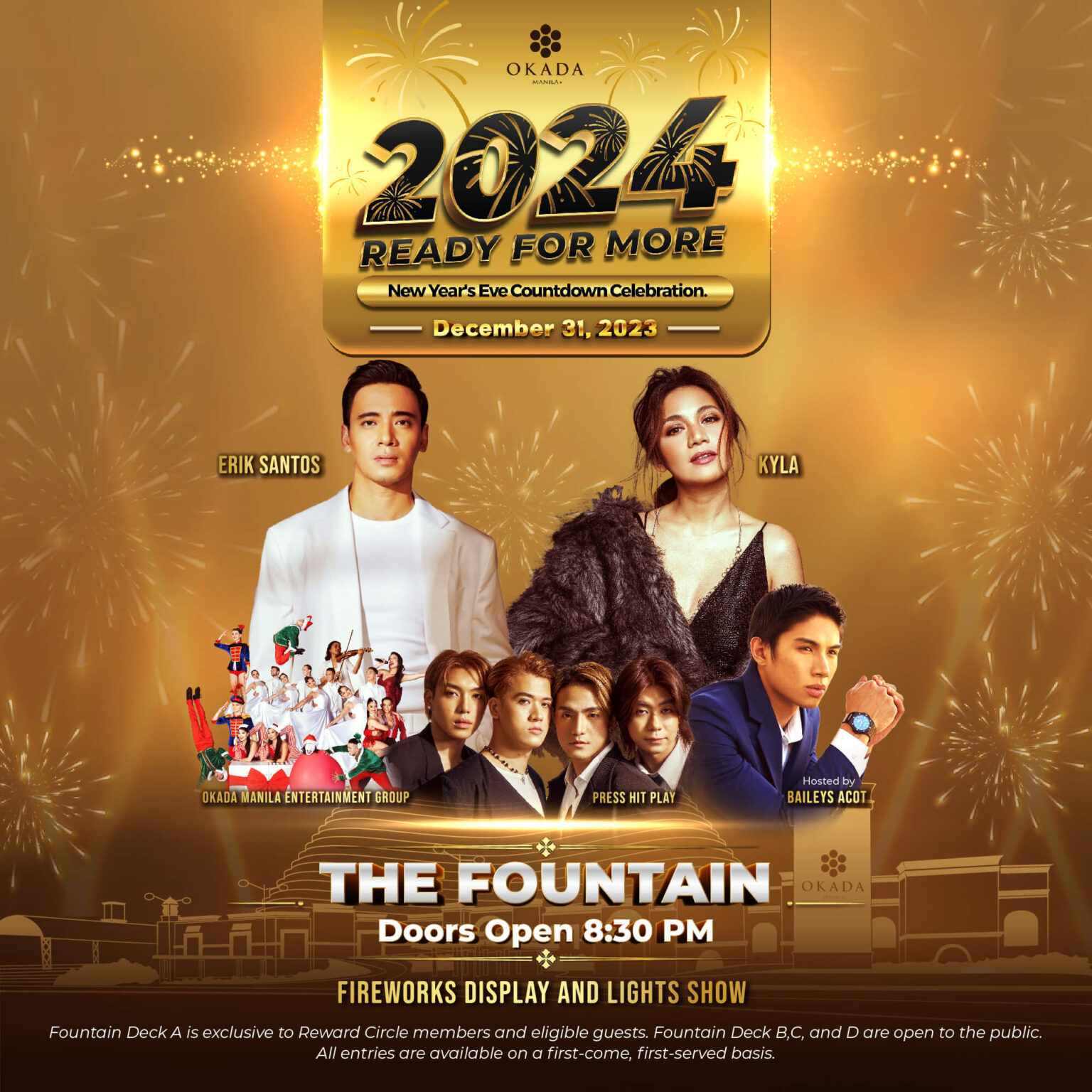 2024 Ready For More: Okada Manila’s New Year’s Eve Countdown Celebration