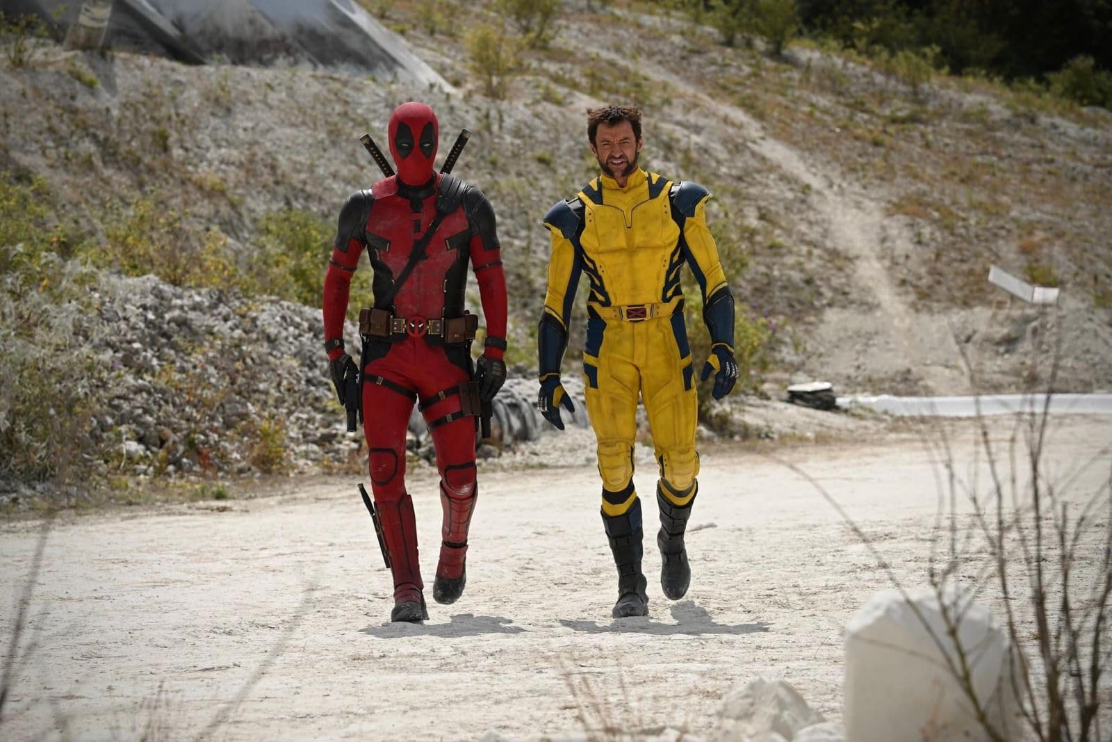 Ryan Reynolds and Hugh Jackman in Deadpool 3 (2024)