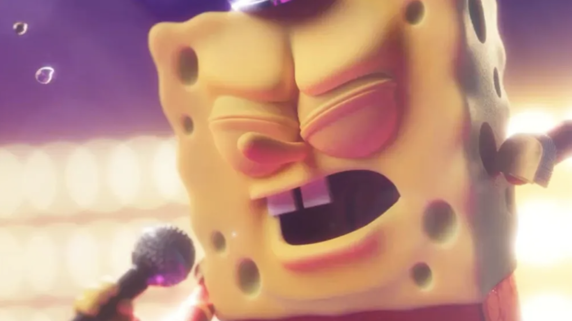 SpongeBob opens the Super Bowl with a performance of the iconic “Sweet Victory”
