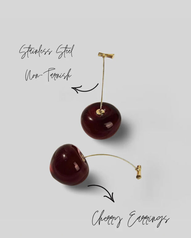 Cherry earrings from Elska Atelier