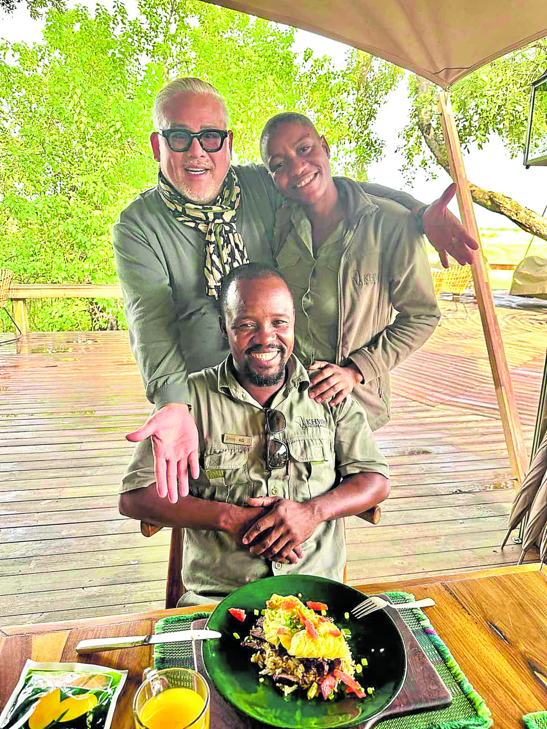 Rajo Laurel, safari guide KGBapute, Tuludi Camp butler
Lorgie with “tapsilog”