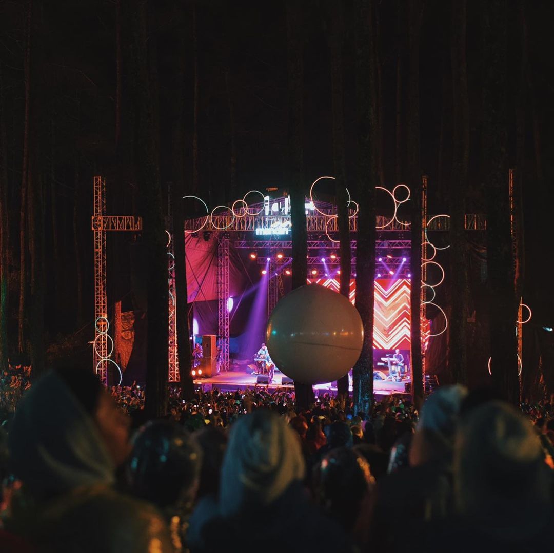 music festival in a forest