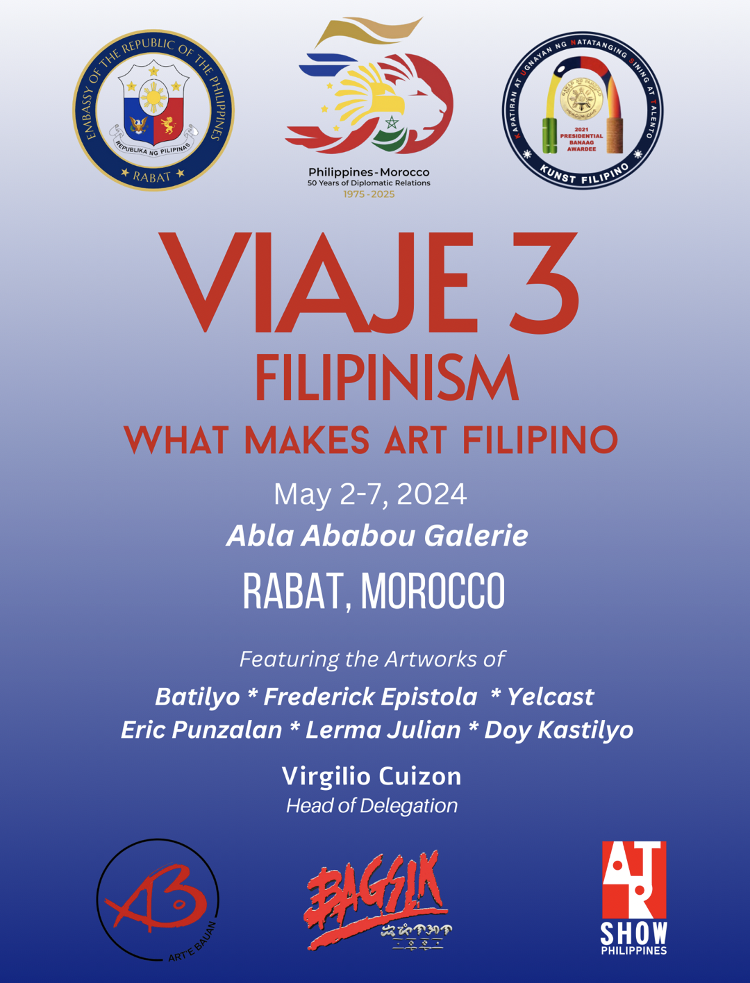 The Viaje 3 Travel Exhibition aims to celebrate the Philippines' rich cultural history meshed with contemporary artistic innovation, presenting a unique opportunity for Filipino art to shine globally. 