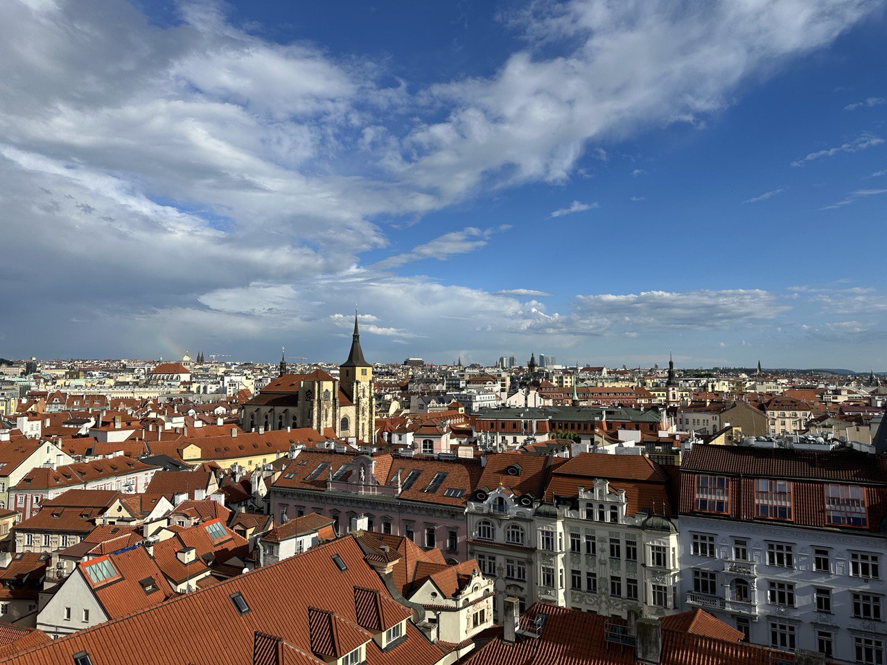 A view of Prague from the top of the Astronomical Tower