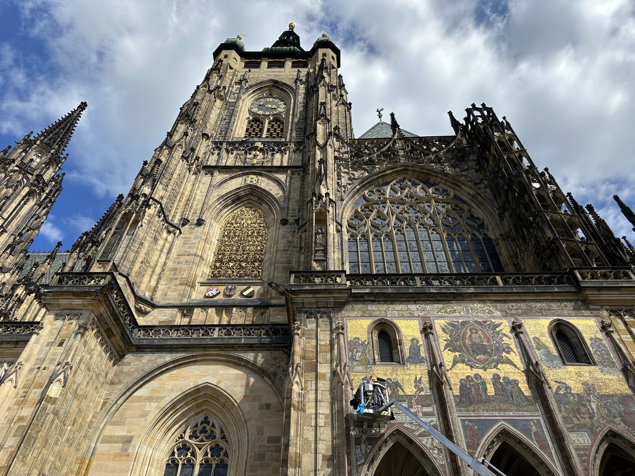The St. Vitus Cathedral in the Prague Castle complex