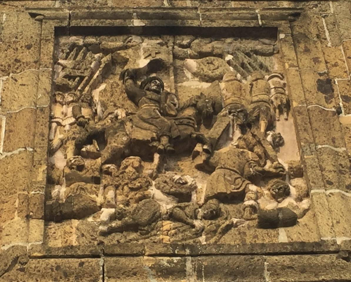 Santiago Apostol relief on facade