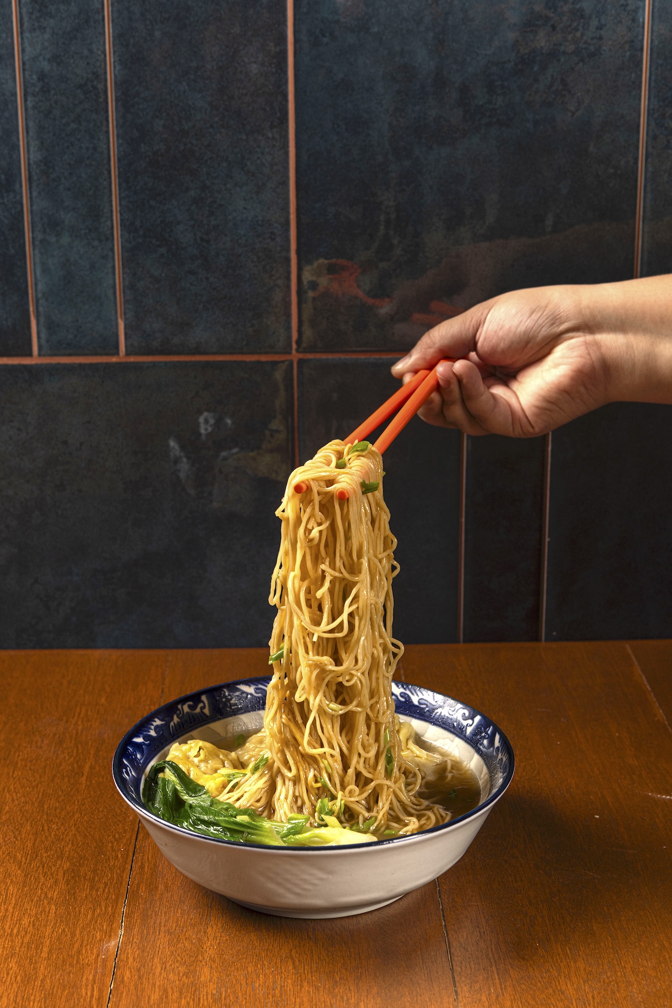 A comforting bowl of wonton noodles