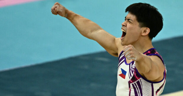 Carlos Yulo strikes gold at the 2024 Paris Olympics