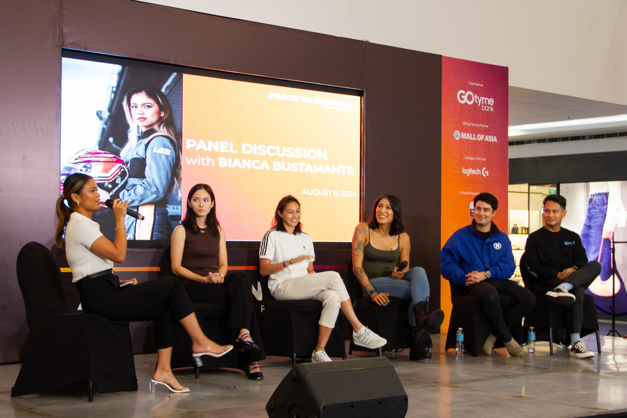 The panelists. From left: Bianca Bustamante, Agatha Wong, Inna Palacios, Angie Mead King, Marlon Stöckinger, and Raymund Villanueva