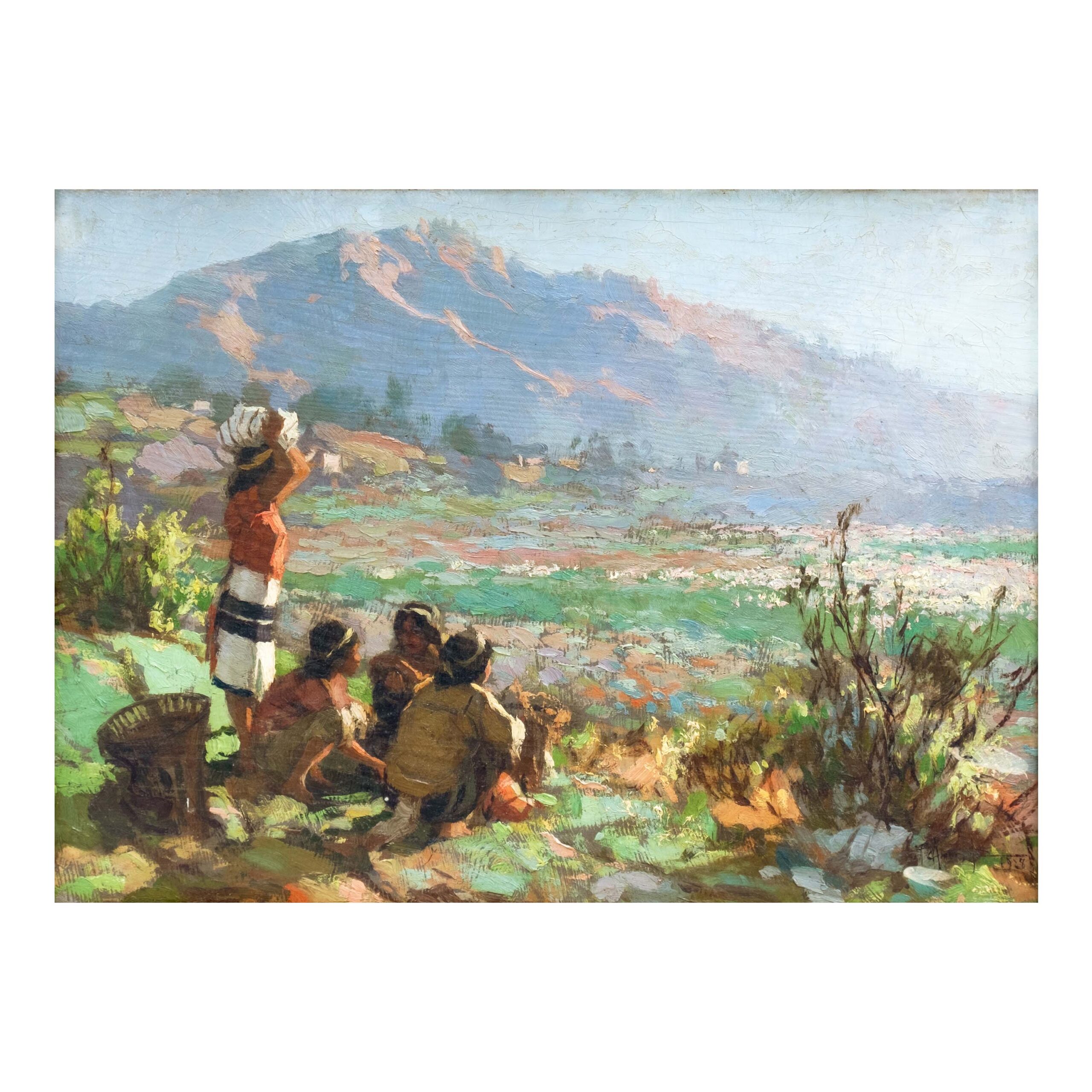 Fernando Amorsolo, "Overlooking the Cordilleras"