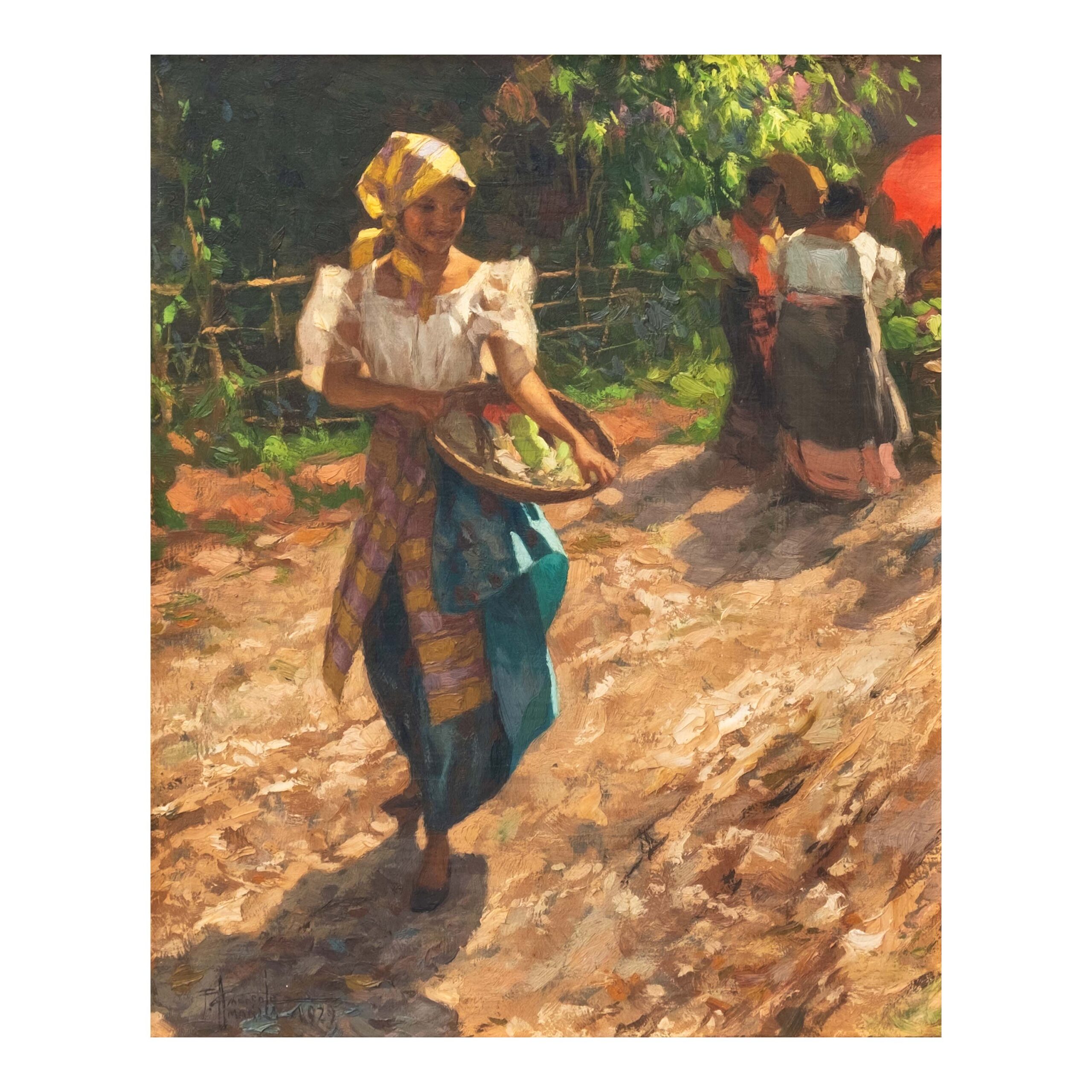 Fernando Amorsolo, "Lady with Basket" 