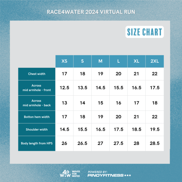 Jersey Size Chart