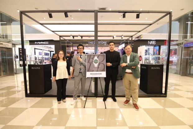 From left to right, Macy Lau, Supervisor of Citizen Watches (H.K) Ltd., Mr. Satoshi Ikeyama, General Manager of Citizen Watches (H.K.) Ltd. - Singapore Branch, Marco Gallo, celebrity endorser of Bulova Philippines, and Mr. Ivan Yao - President of Lucerne Group of Companies