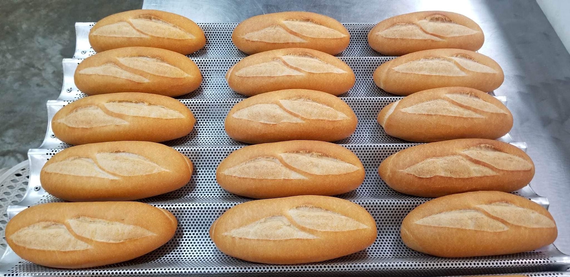 Rows of beautiful banh mi from Rene's Saigon | Photo from Rene's Saigon/Facebook