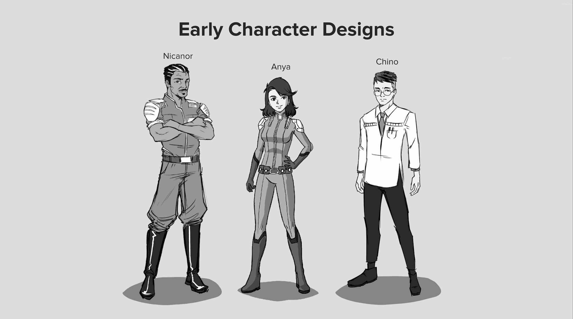 Early "Tablay" character designs