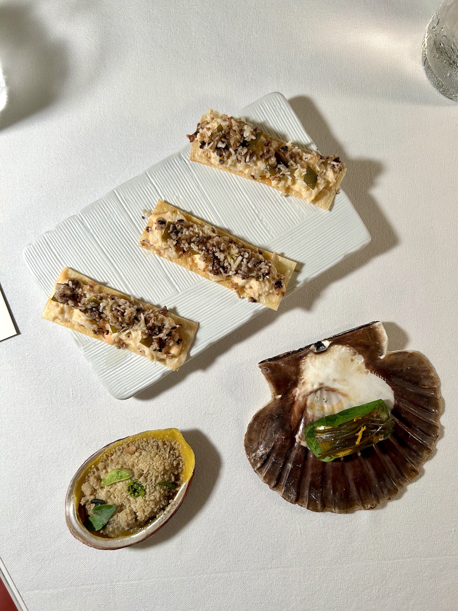 Barcino x Miramar: Abalón, Cangrejo Azúl, Buey de Mar, and Vieira Capuccina