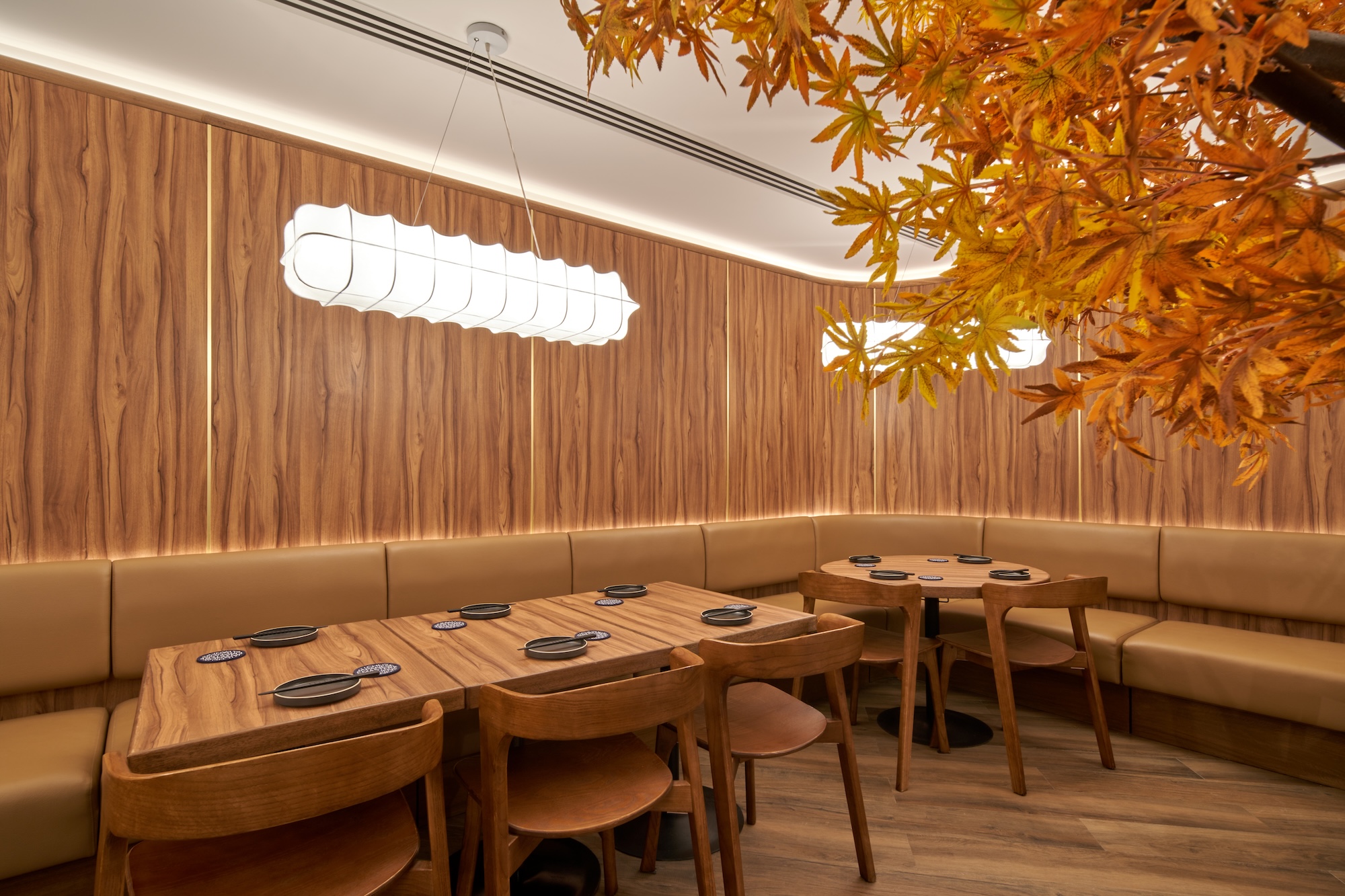 There's an obvious autumnal glow beckoning customers inside the new Kiwami BGC