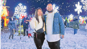 Ally Pinto-Turbanada and husband Paulo at Christmas- time in South Lake Tahoe —CONTRIBUTED PHOTOS