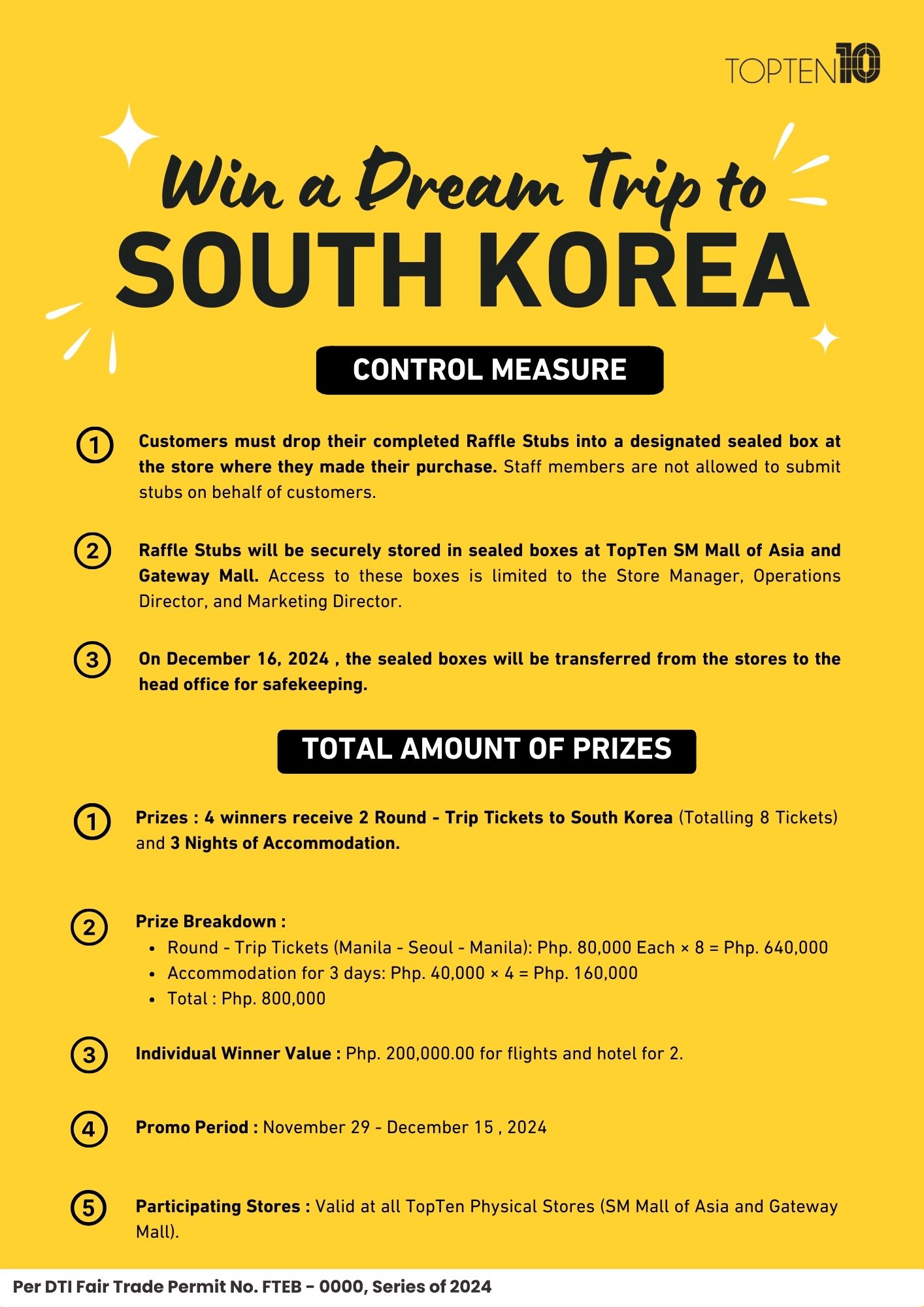 TOPTEN10 philippine korea raffle