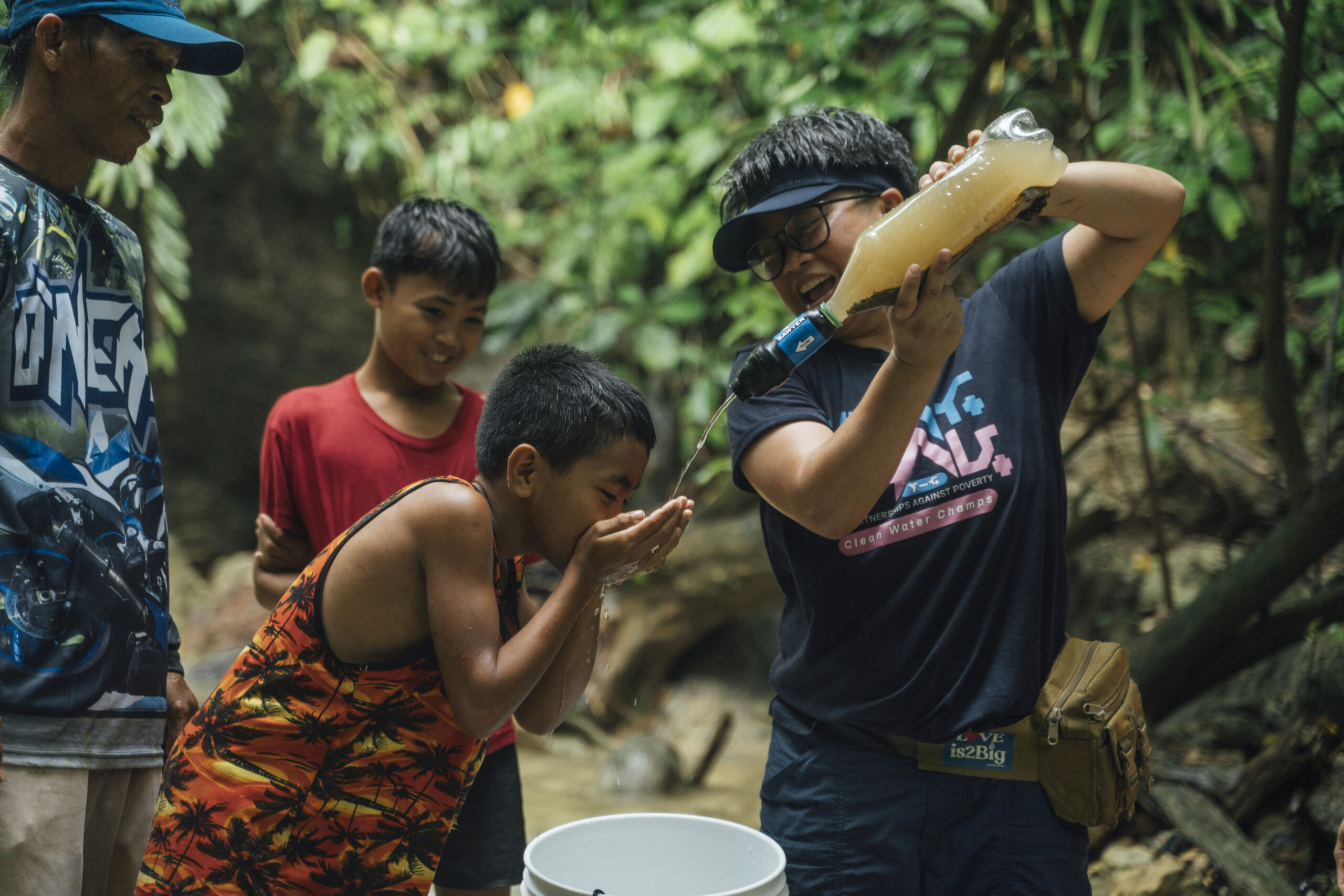 kid drinking water