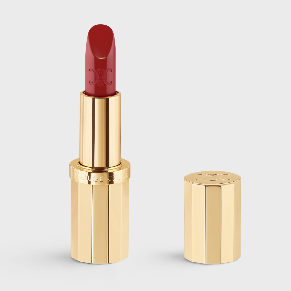  Le Rouge Céline Satin Lipstick in Rouge Triomphe, ₱ 4,100