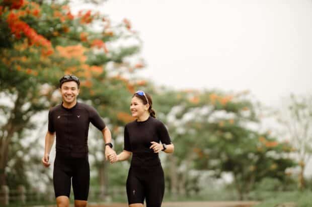 Triathlete couple Andrew and Steffi Romualdez