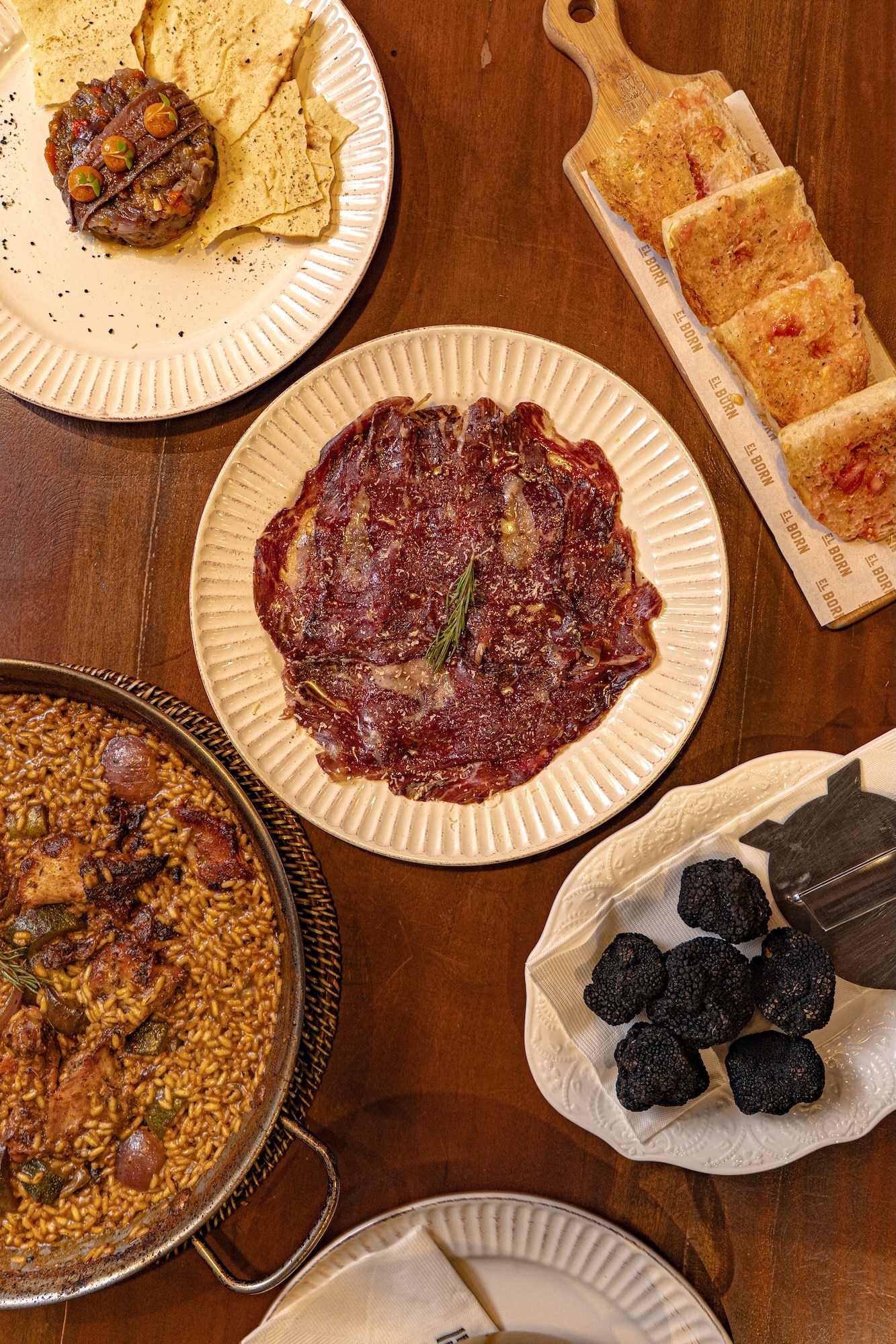 A spread of El Born dishes